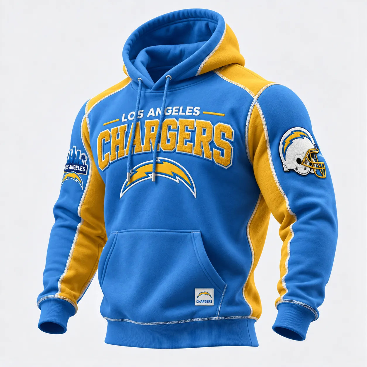 Rugby-print Hooded Sweatshirt