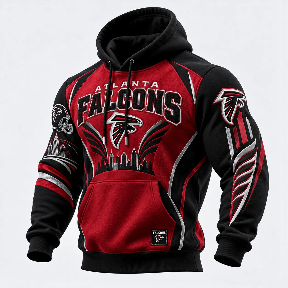 Rugby-print Hooded Sweatshirt