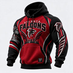 Rugby-print Hooded Sweatshirt