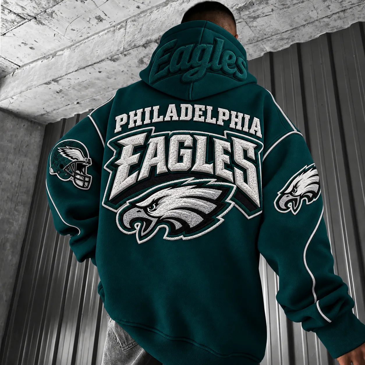 Rugby-print Hoodie