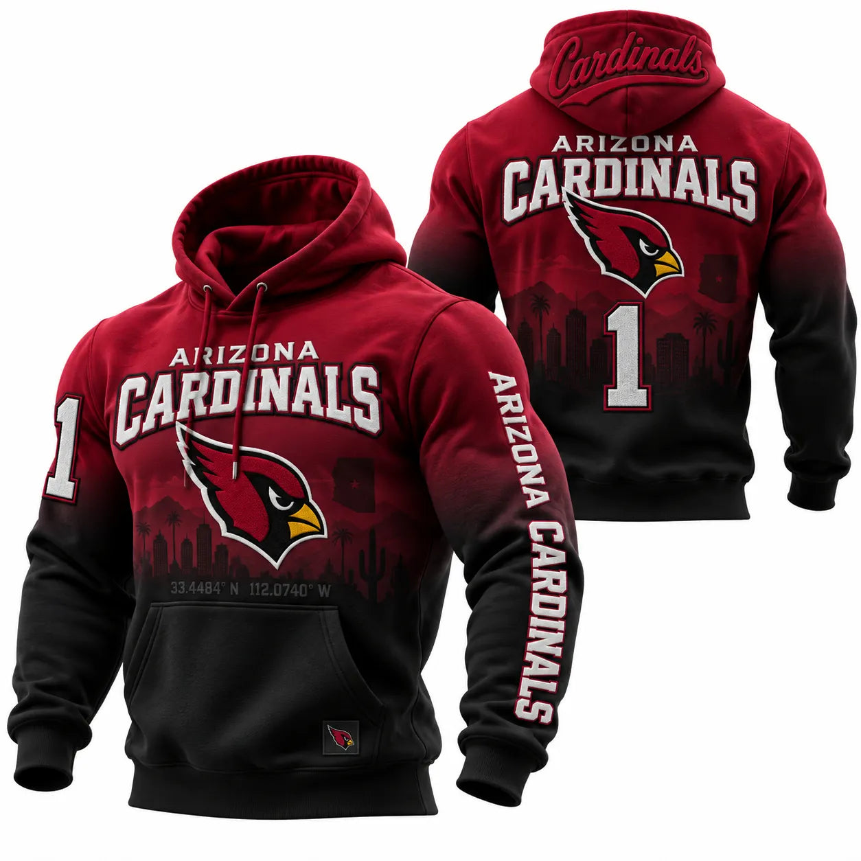 Rugby-print Hooded Sweatshirt