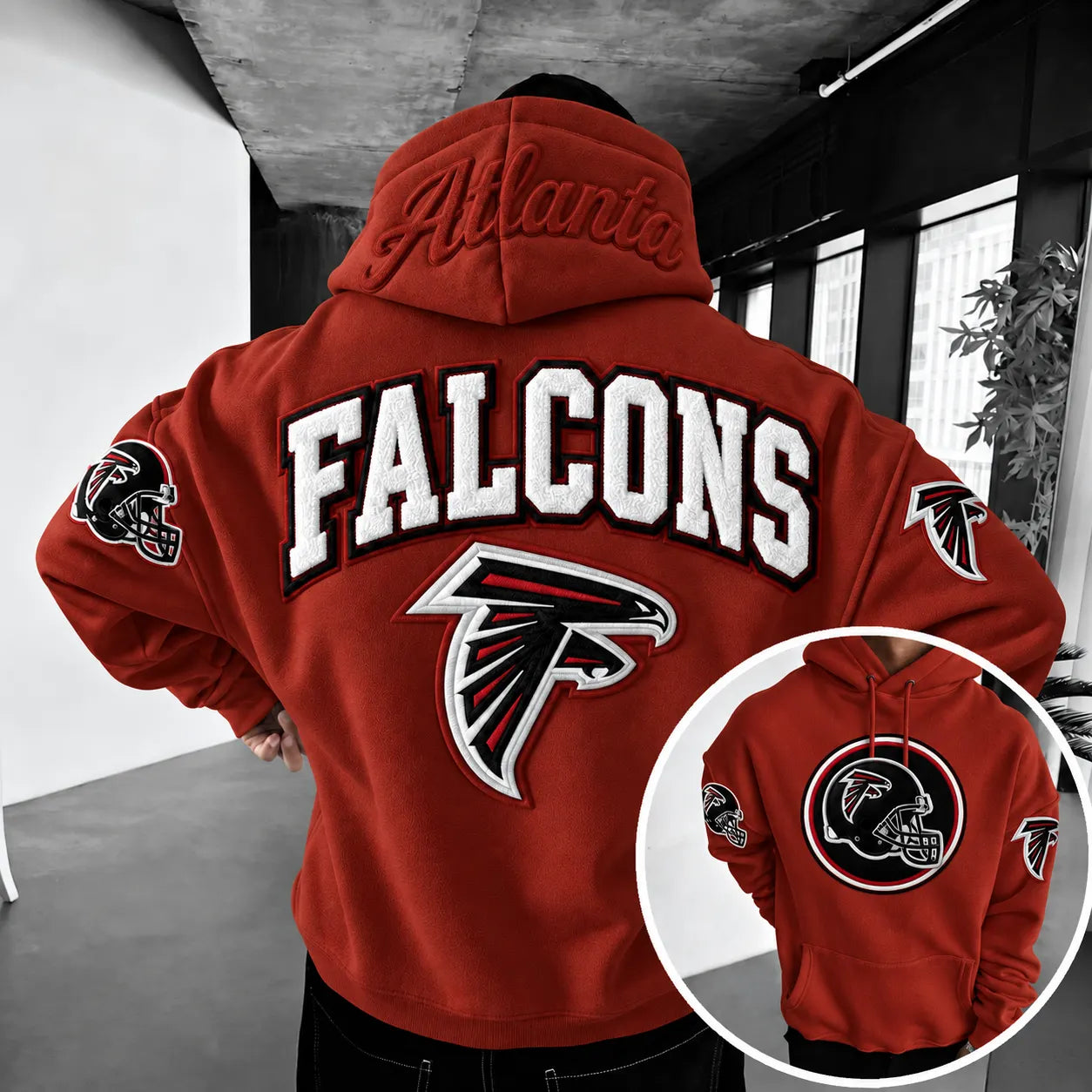 Rugby-print Hoodie