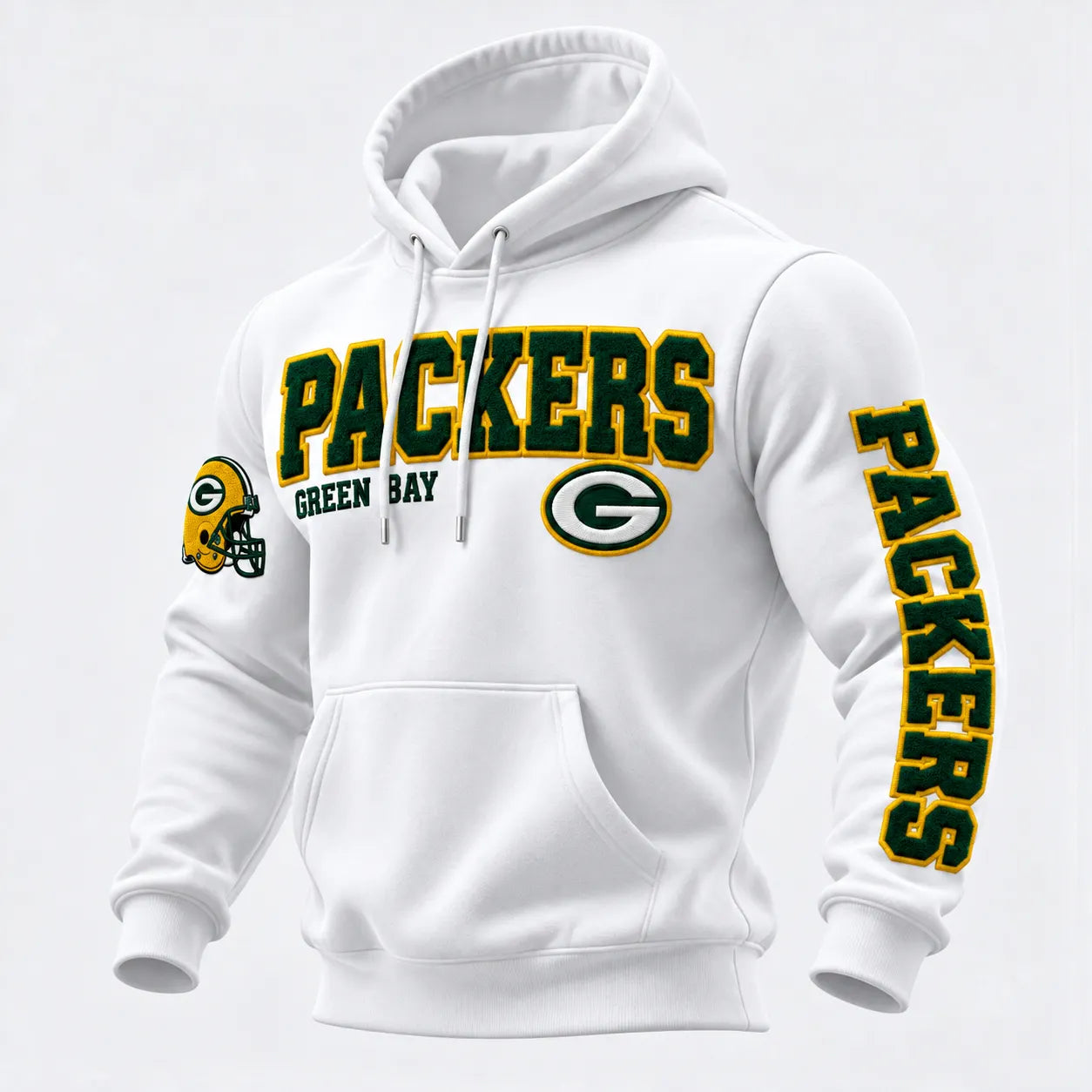 Rugby-print Hooded Sweatshirt