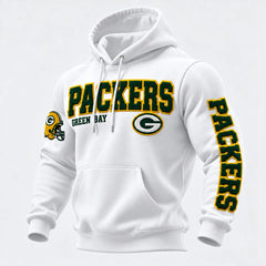 Rugby-print Hooded Sweatshirt