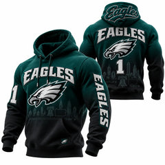 Rugby-print Hooded Sweatshirt