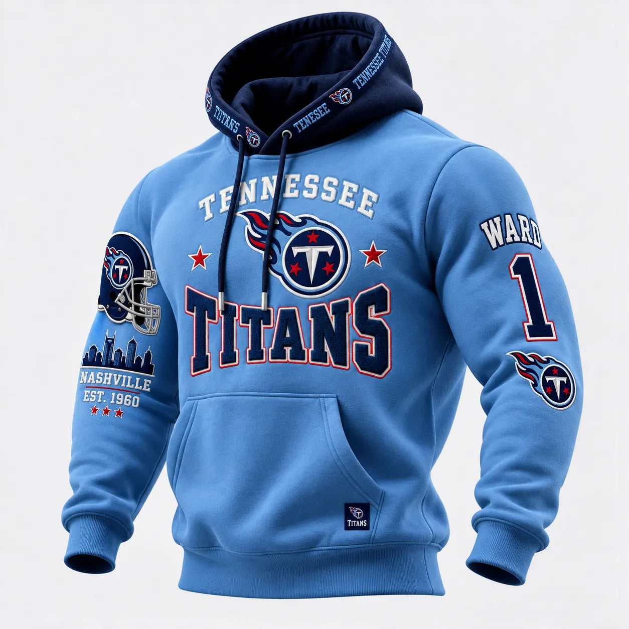 Rugby-print Hooded Sweatshirt