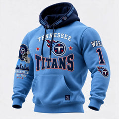 Rugby-print Hooded Sweatshirt