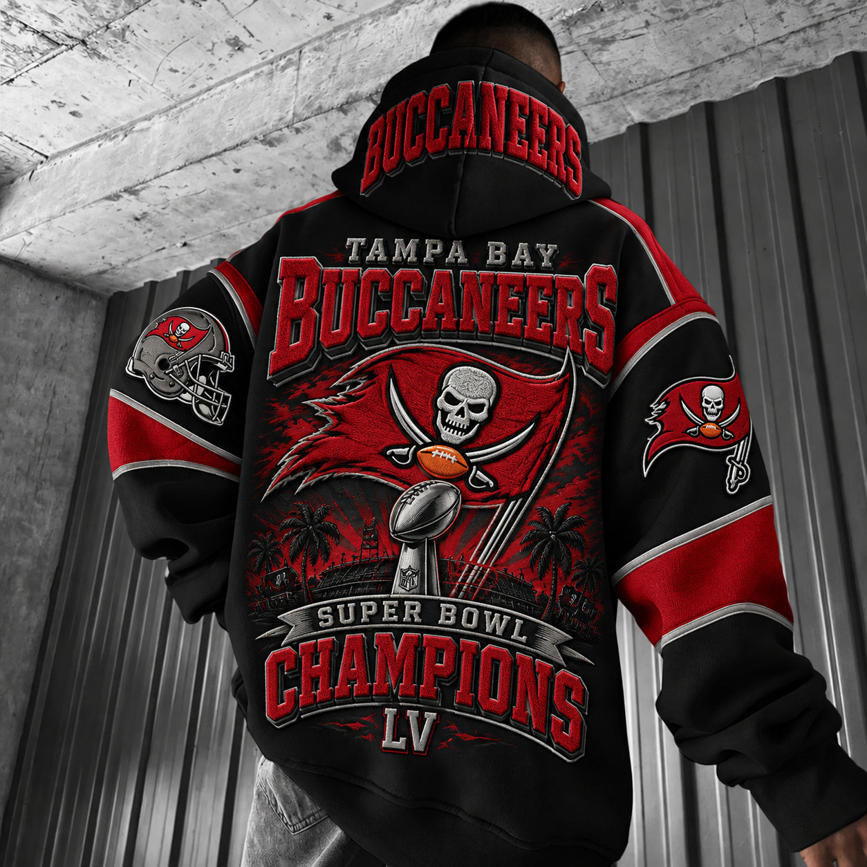 Rugby-print Hoodie