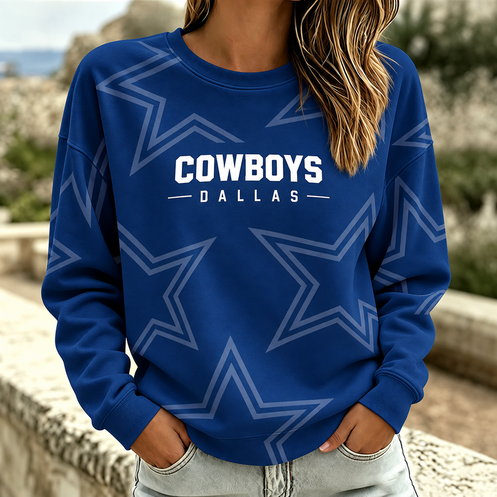 Women's Football Fan Graphic Crewneck Sweatshirt